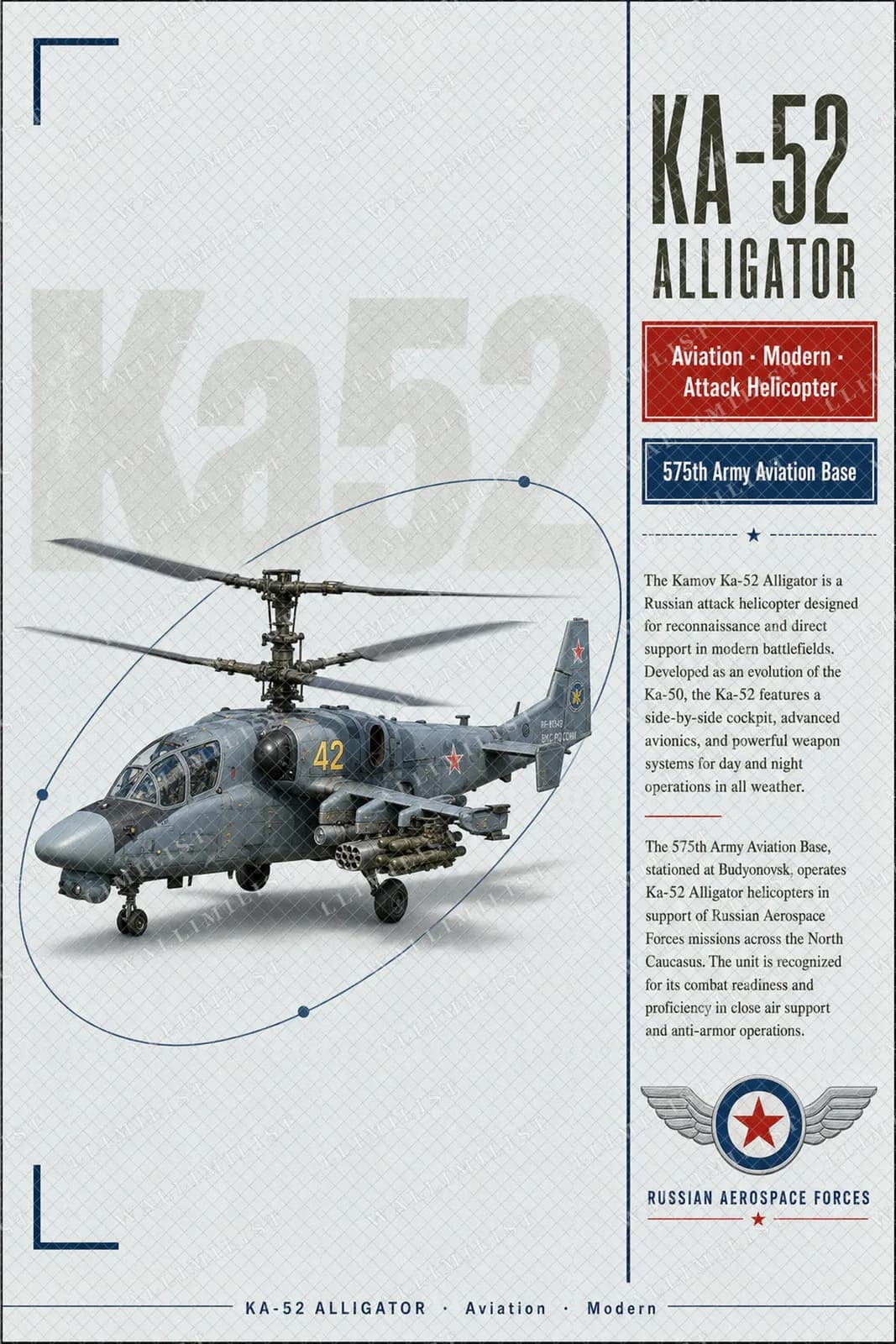 Actual watermarked print of Ka-52 Alligator