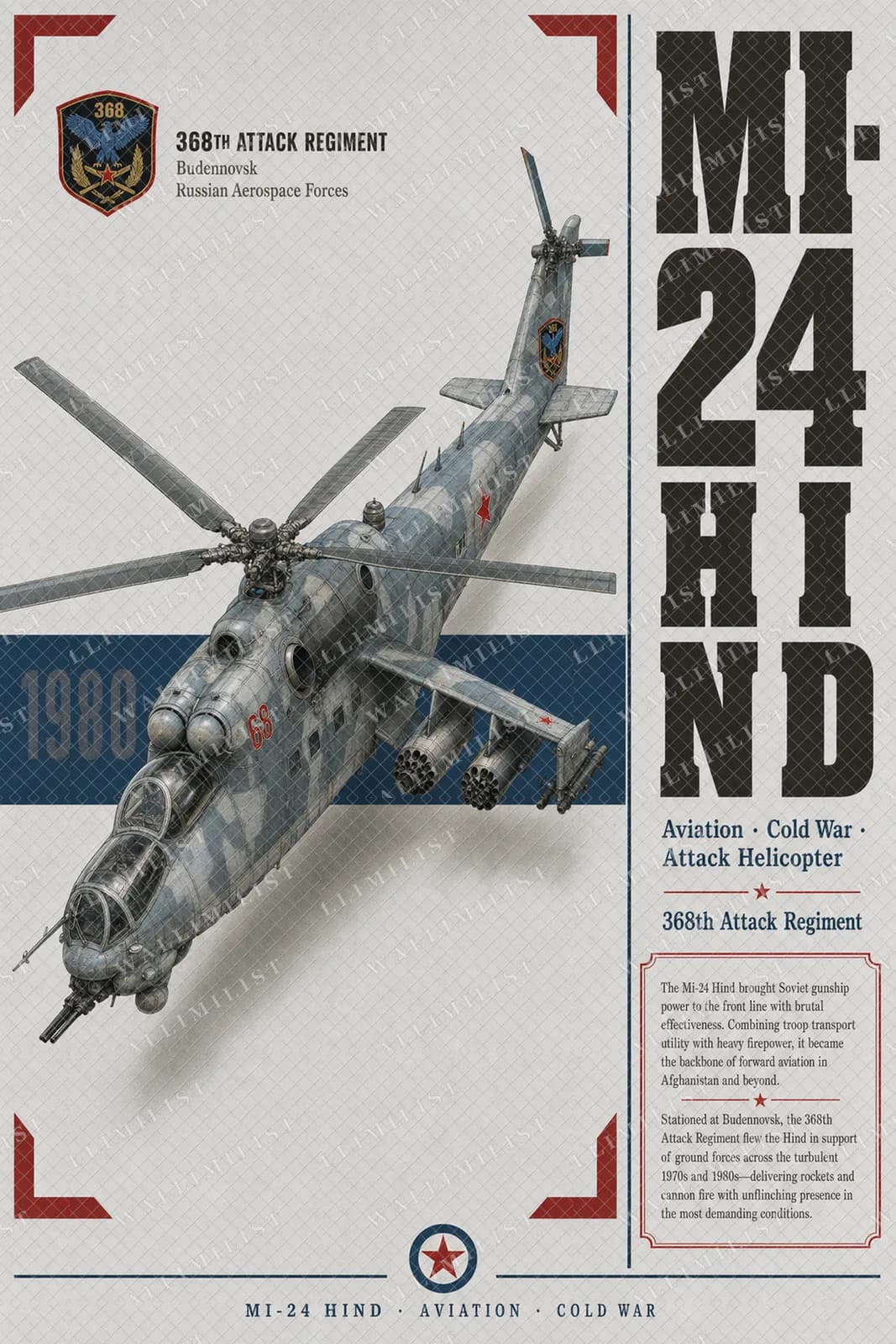 Actual watermarked print of Mi-24 Hind
