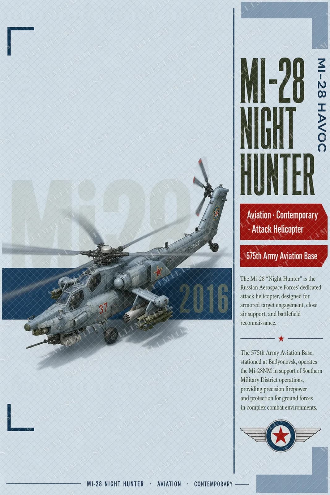 Actual watermarked print of Mi-28NM Night Hunter