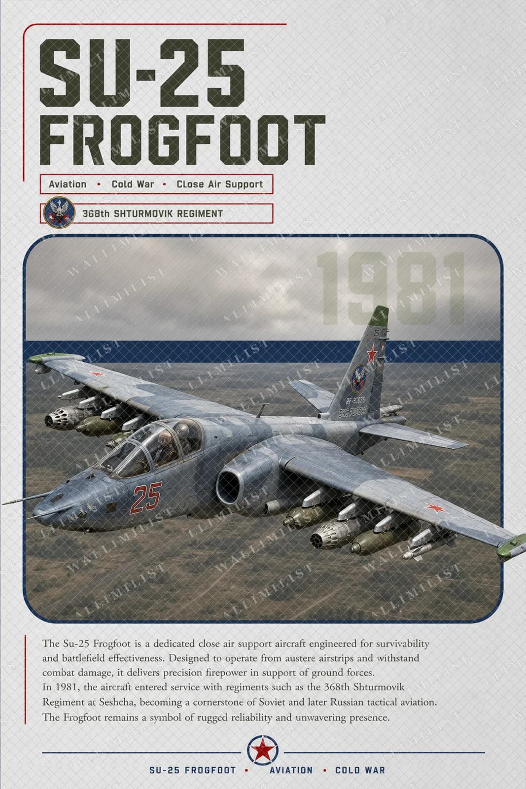Actual watermarked print of Su-25 Frogfoot