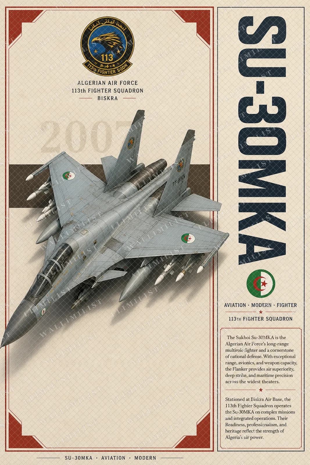 Actual watermarked print of Su-30MKA