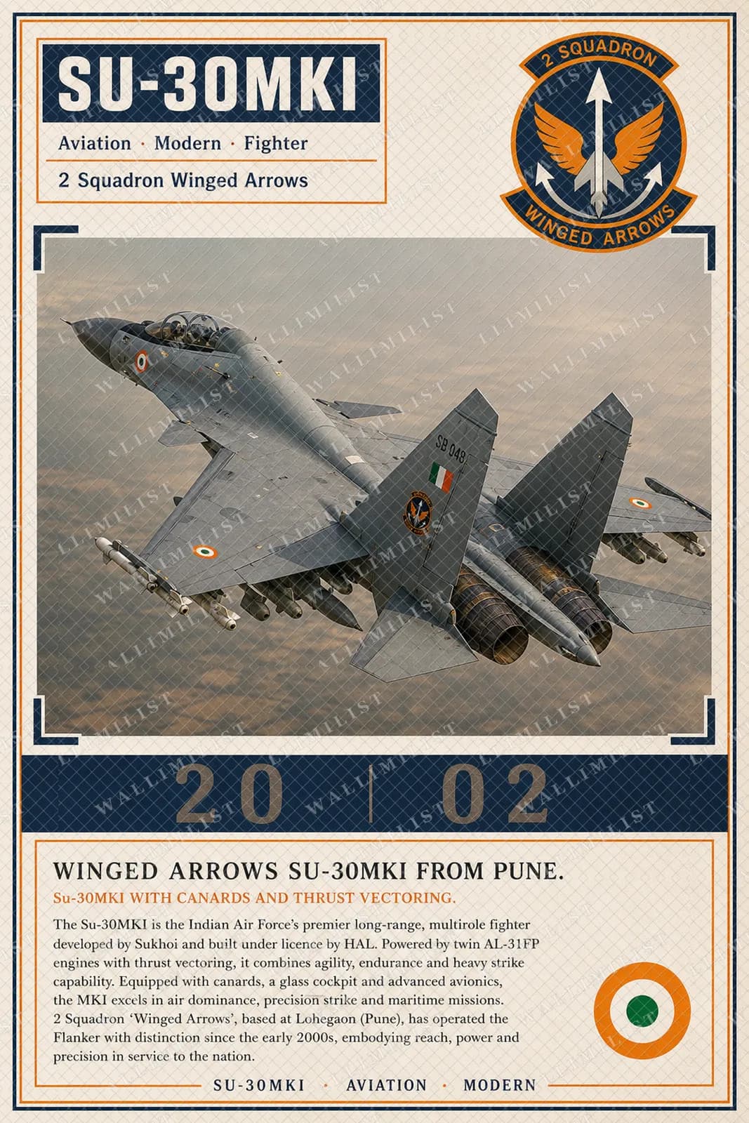 Actual watermarked print of Su-30MKI
