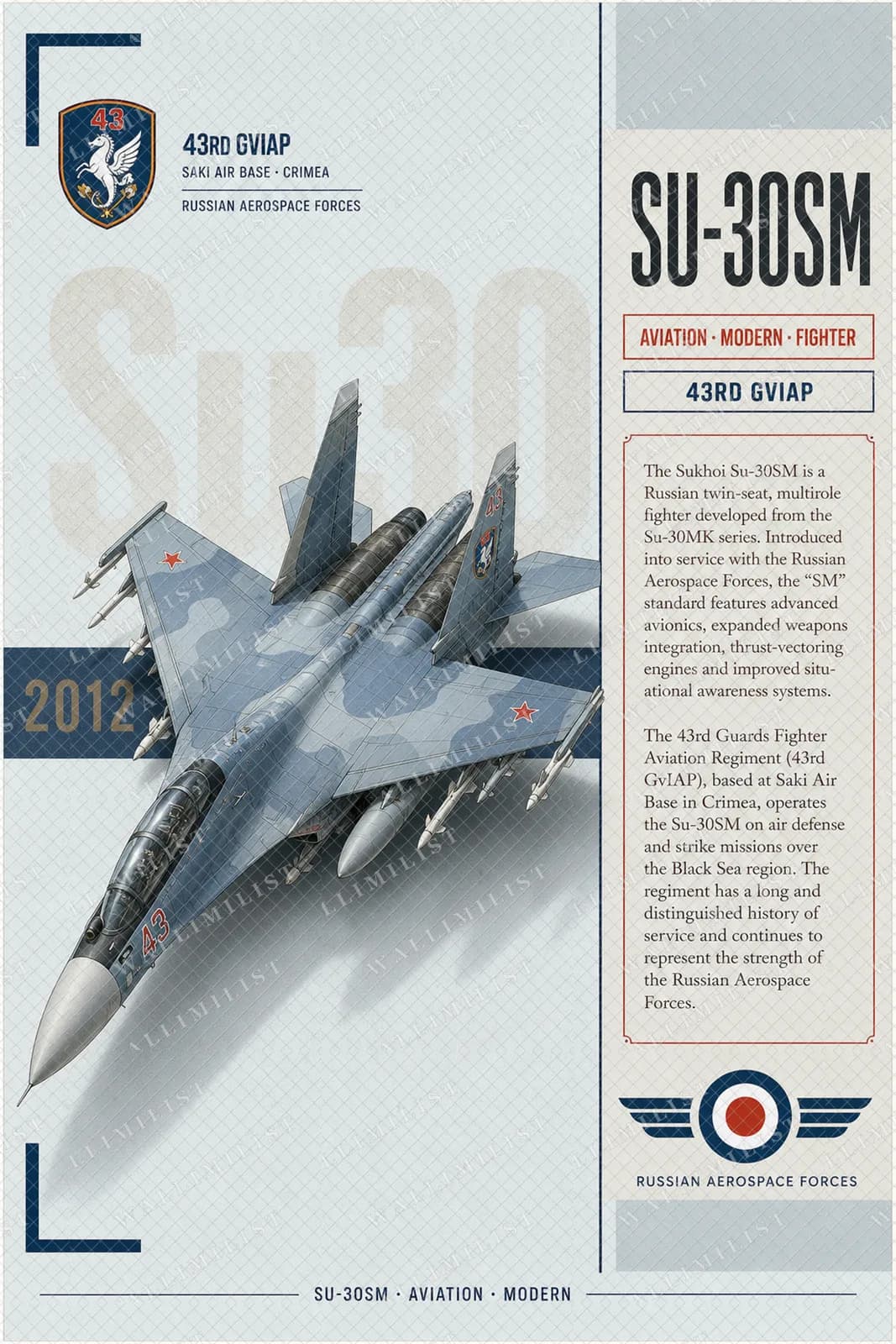 Actual watermarked print of SU-30SM