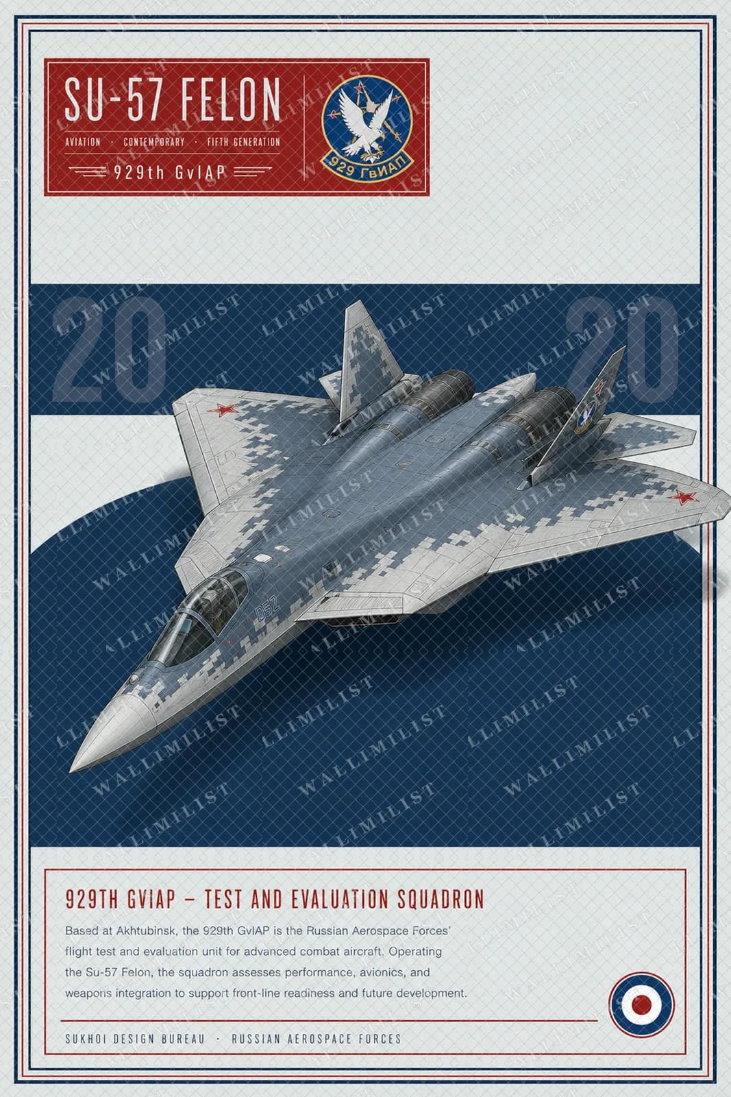 Actual watermarked print of Su-57 Felon