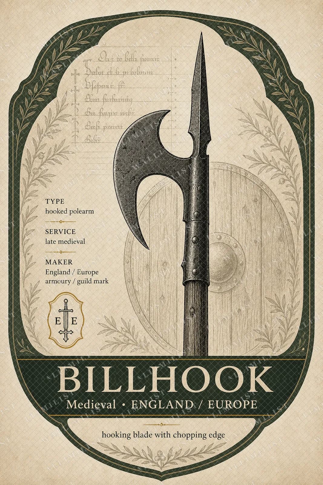 Actual watermarked print of Billhook — Forgotten Weapons