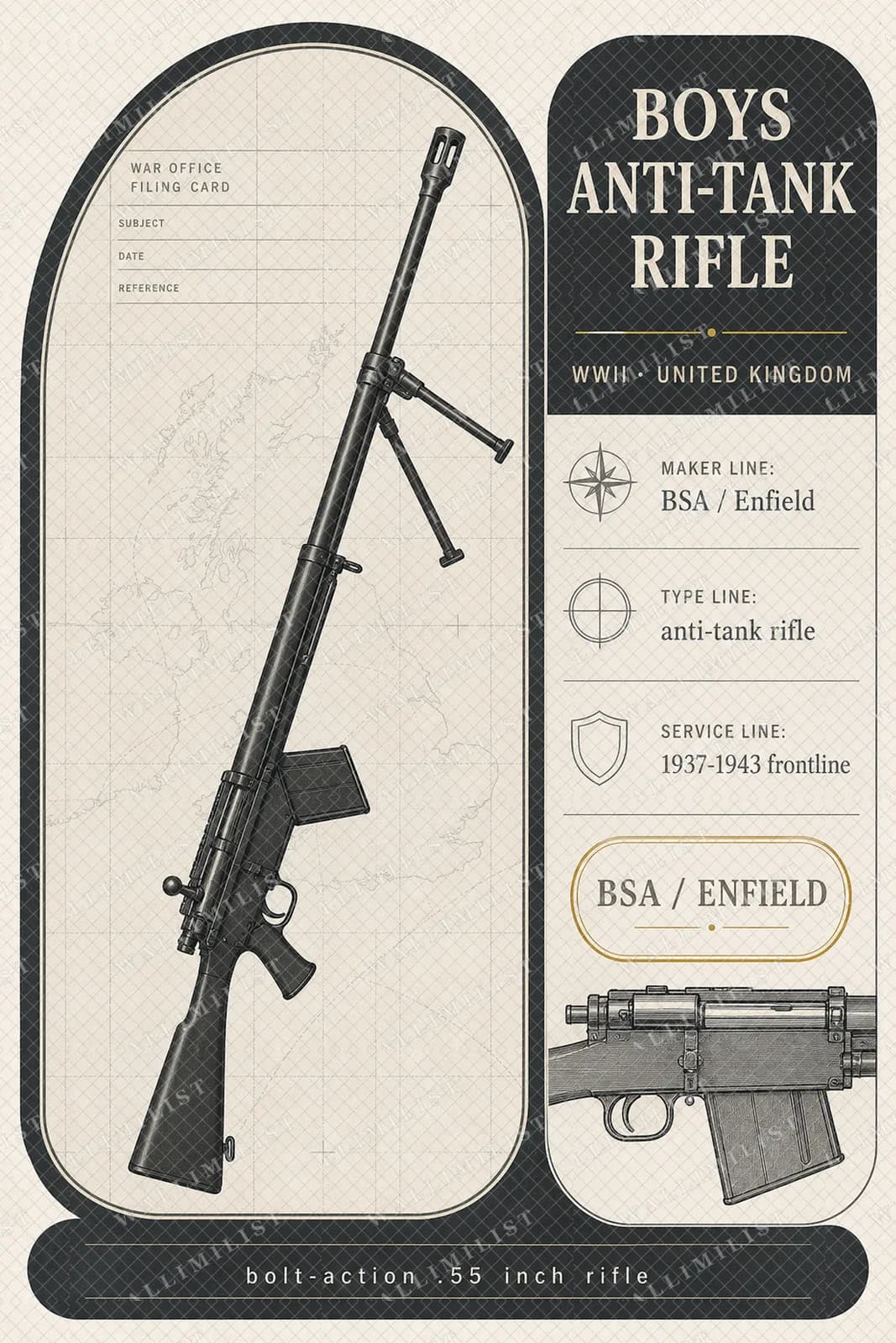 Actual watermarked print of Boys Anti-Tank Rifle — Forgotten Weapons