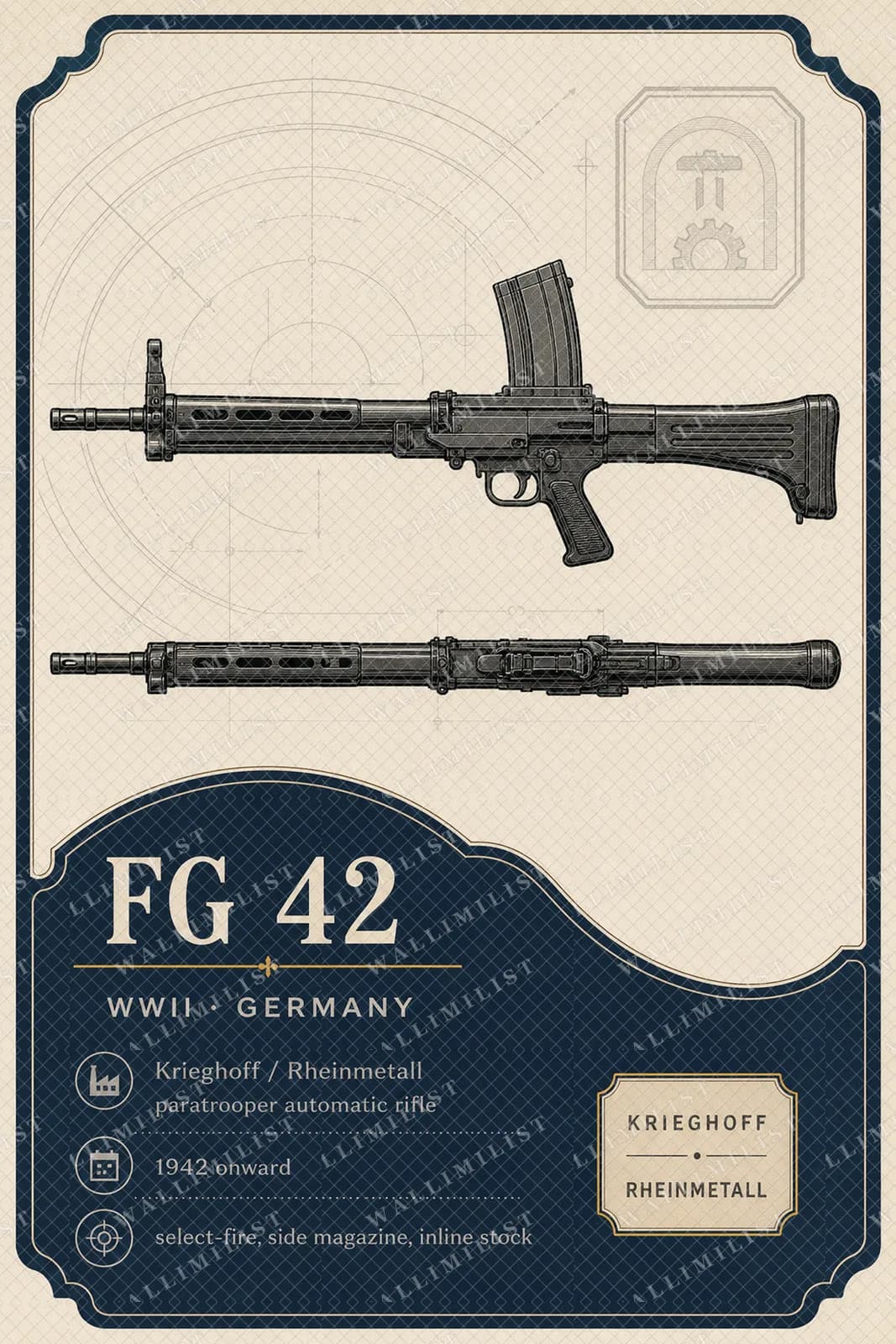 Actual watermarked print of FG 42 — Forgotten Weapons