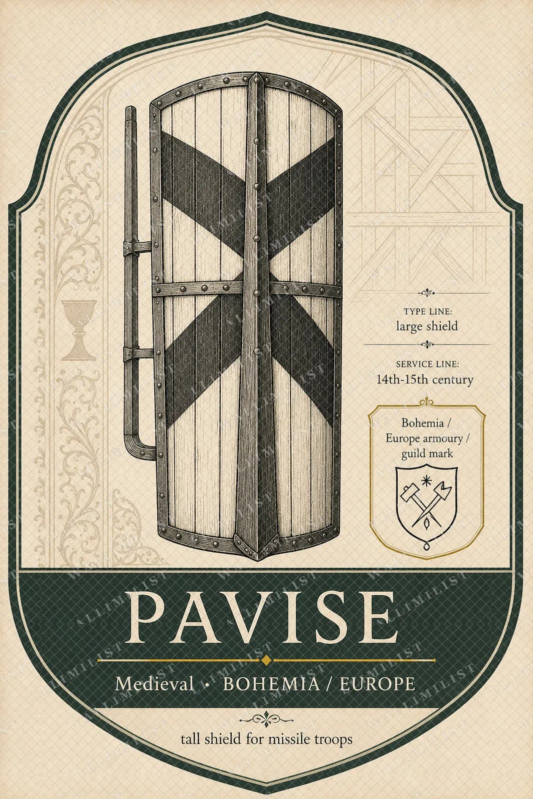 Actual watermarked print of Pavise — Forgotten Weapons