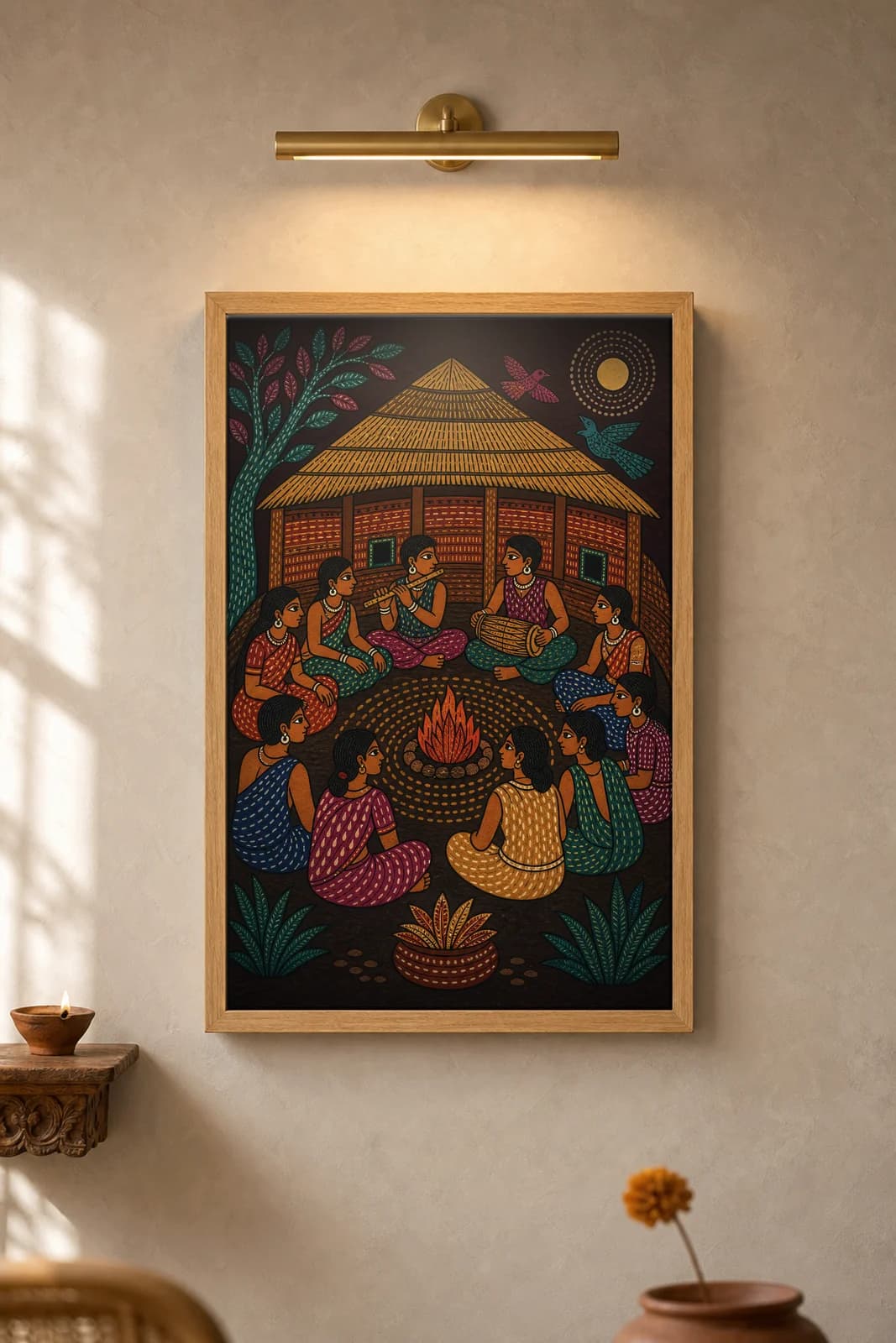 The Ghotul — framed museum print, Gond