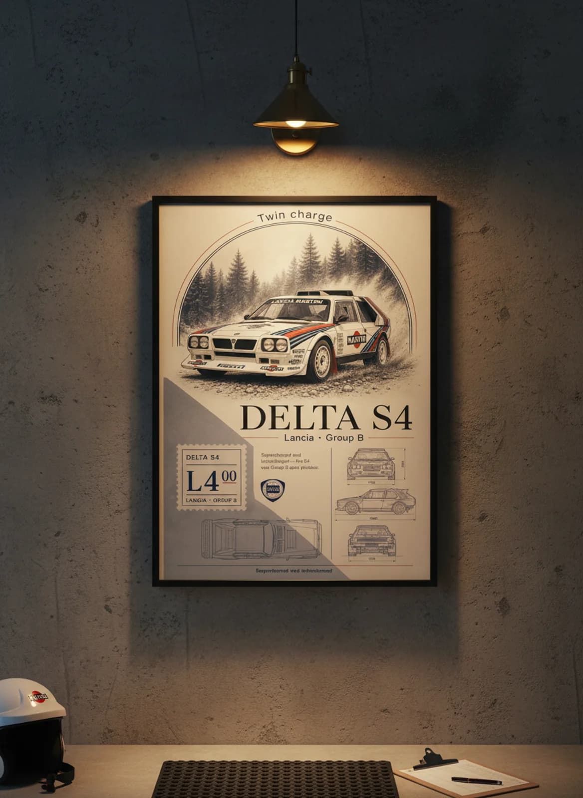 Delta S4 — framed museum print, Group B Wec