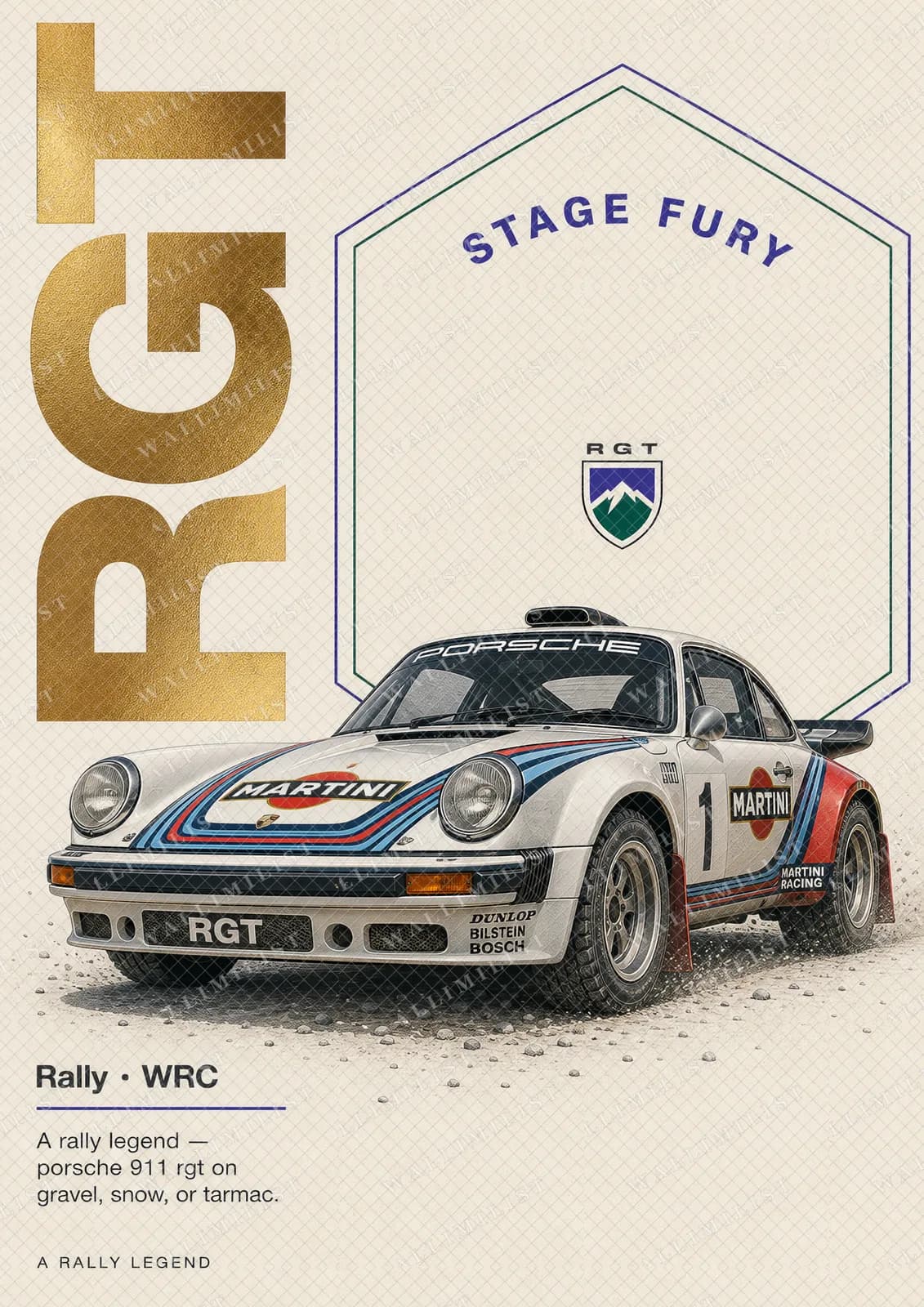 Actual watermarked print of Porsche 911 RGT