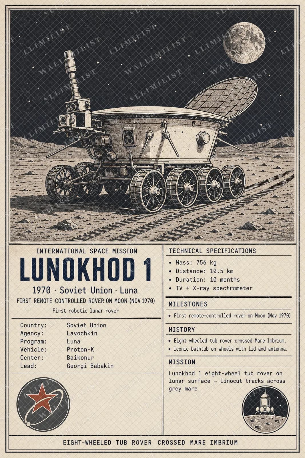 Actual watermarked print of Lunokhod 1 — International Space