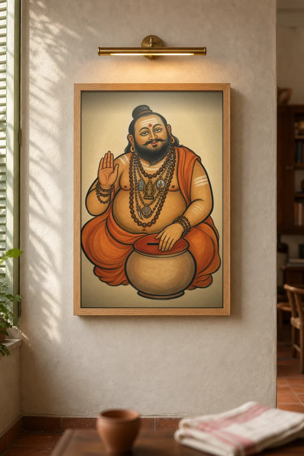 The Godman — framed museum print, Kalighat