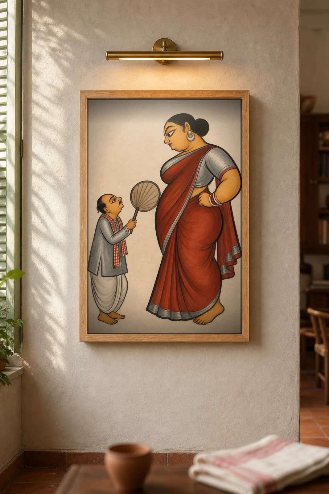 Joru Ka Ghulam — framed museum print, Kalighat
