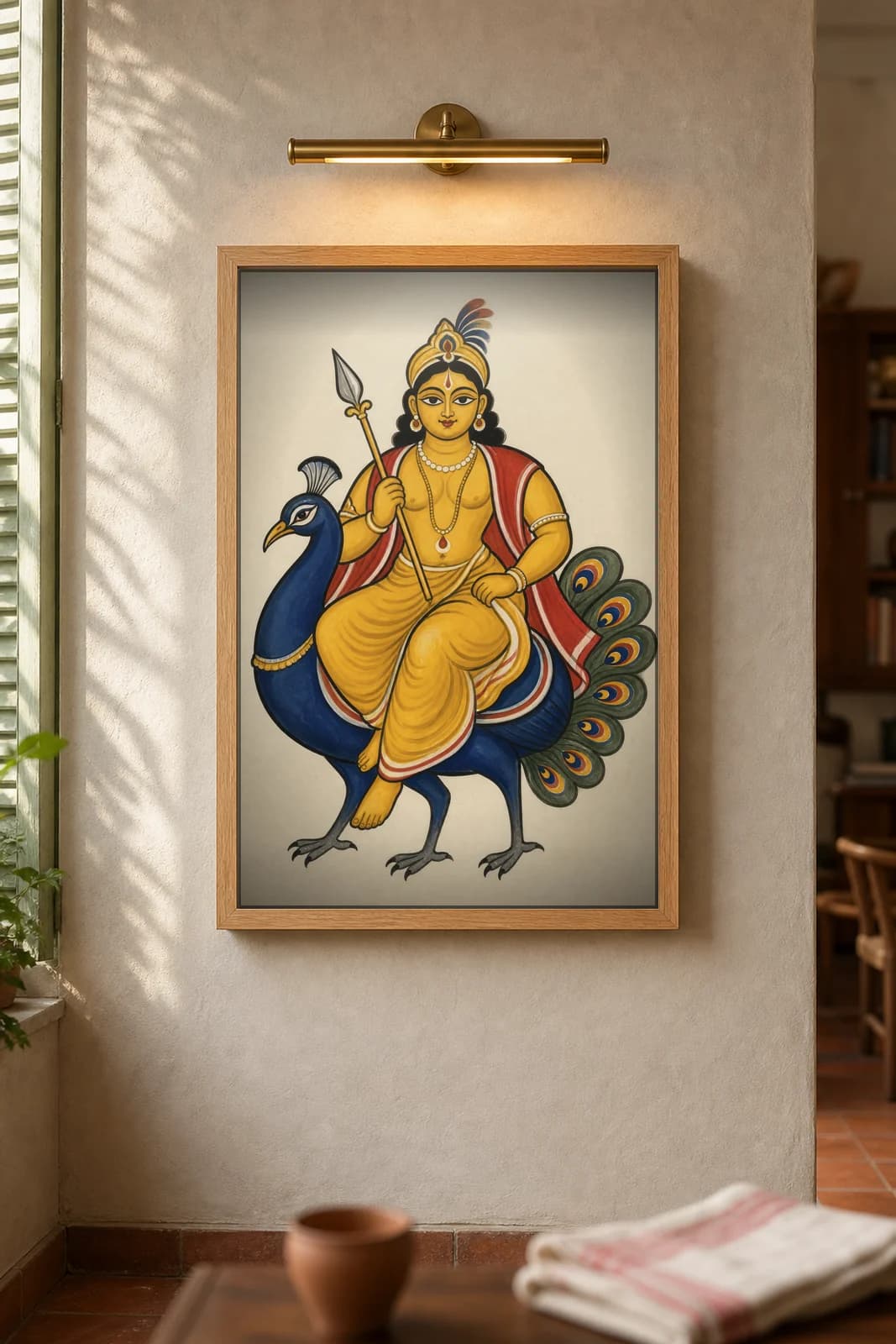 Kartik — framed museum print, Kalighat