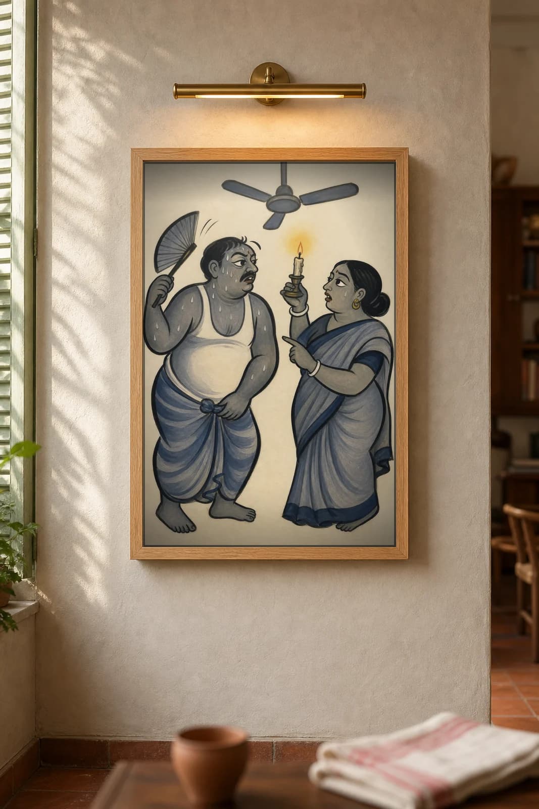 The Load-Shedding — framed museum print, Kalighat