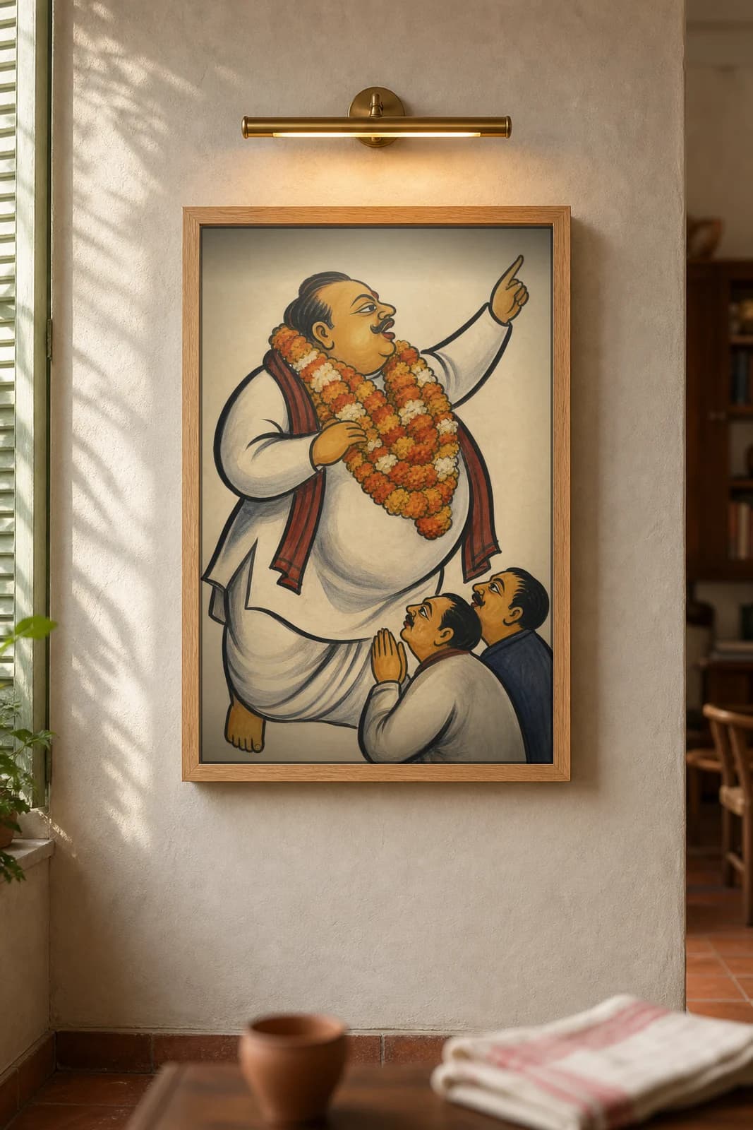 The Neta — framed museum print, Kalighat