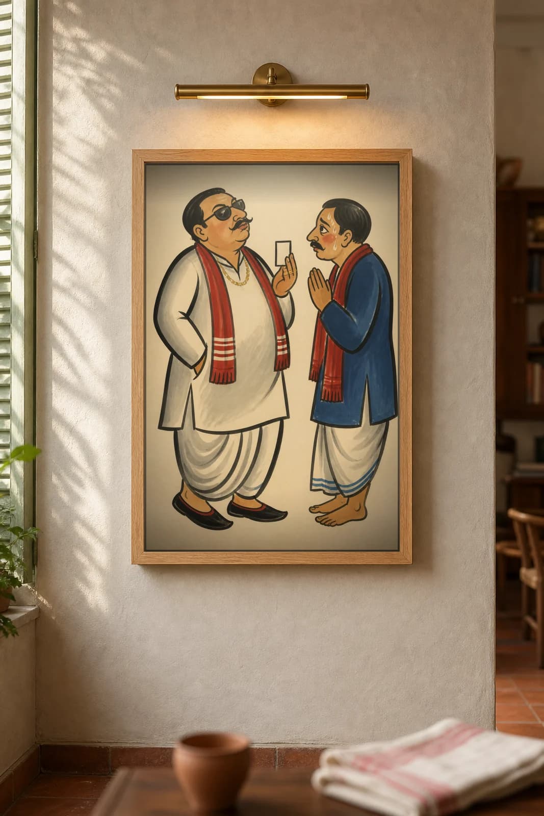 The VIP-Darshan — framed museum print, Kalighat