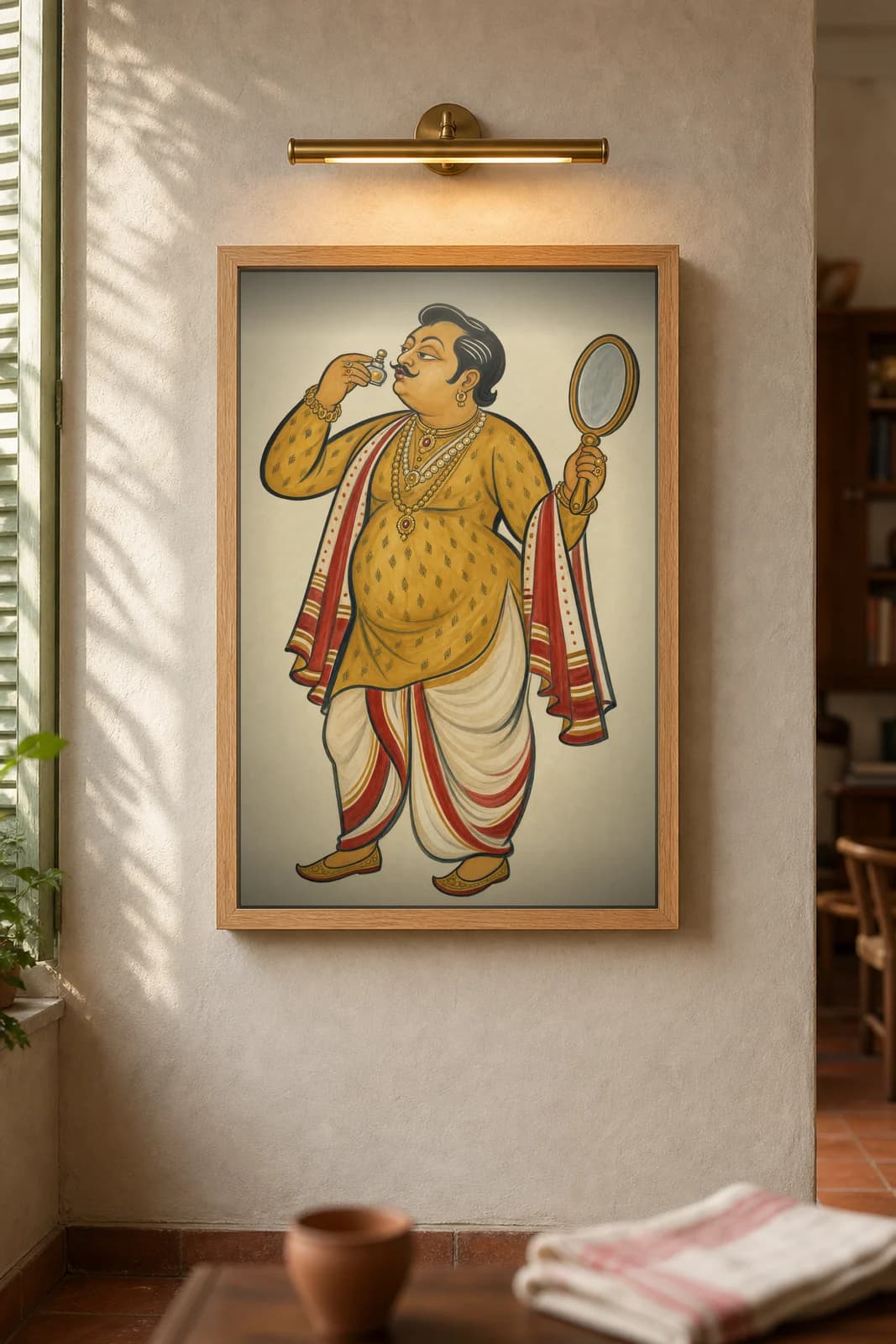 The Biye-Bari Show-Off — framed museum print, Kalighat