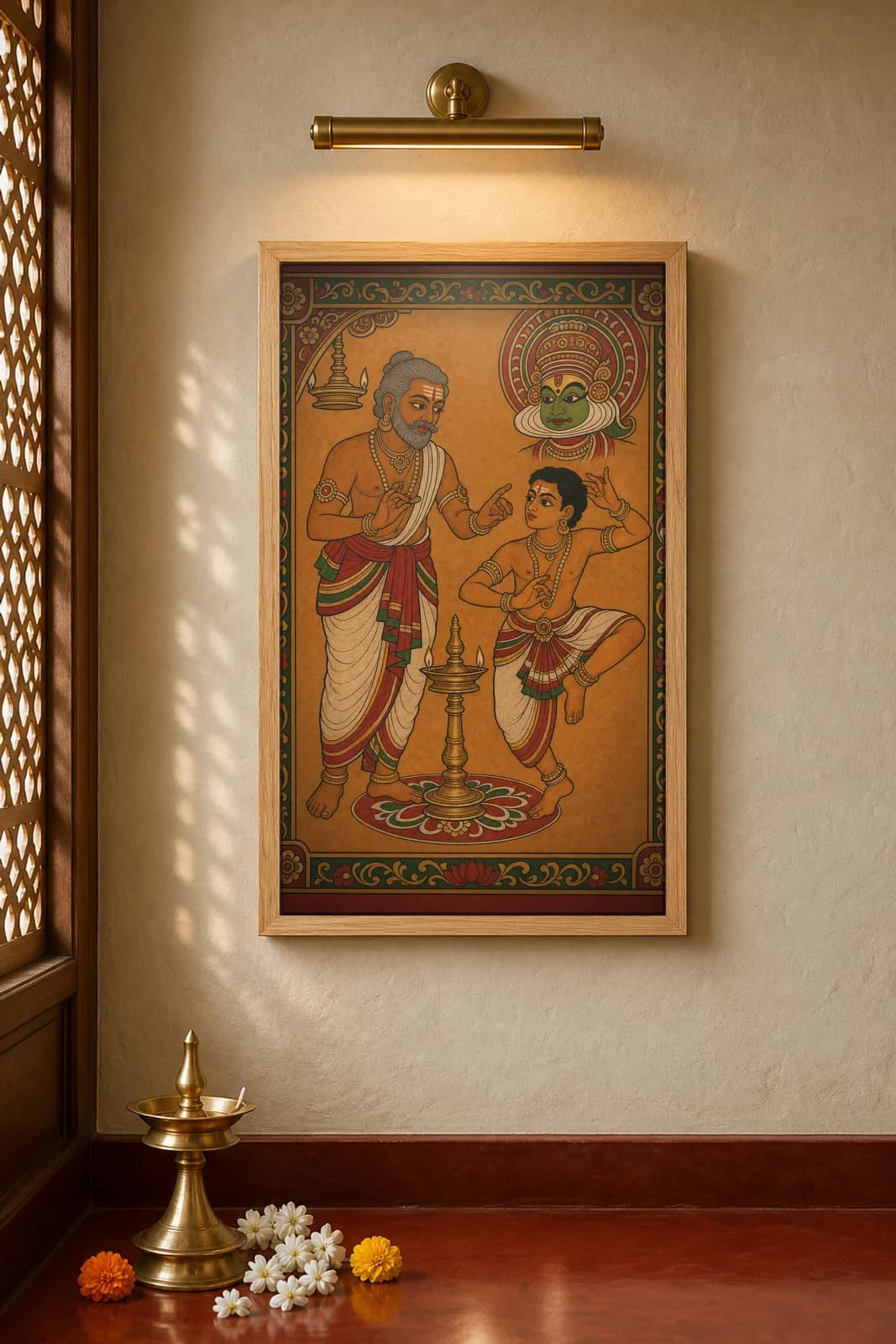 Arangettam — framed museum print, Kerala Mural
