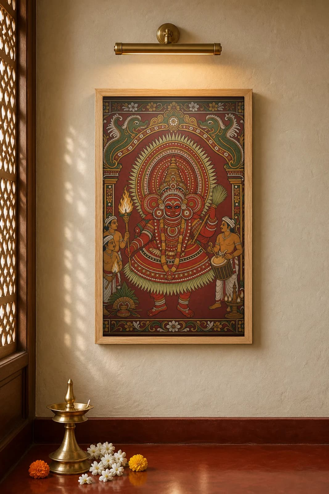 Theyyam — framed museum print, Kerala Mural