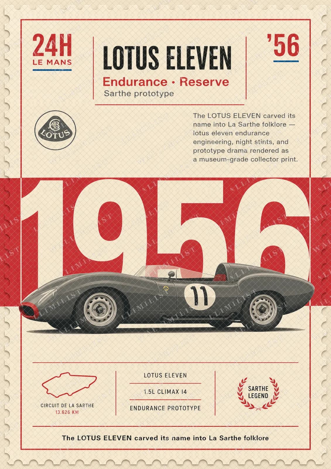 Actual watermarked print of Lotus Eleven