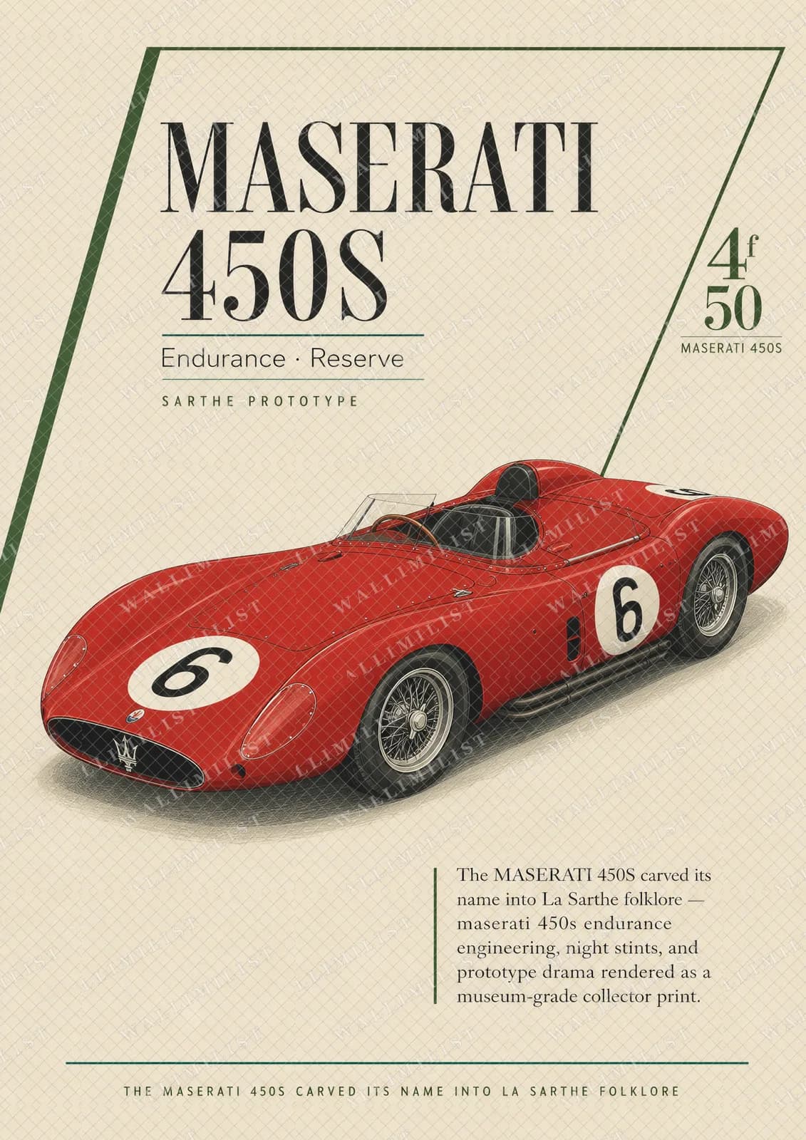 Actual watermarked print of Maserati 450S