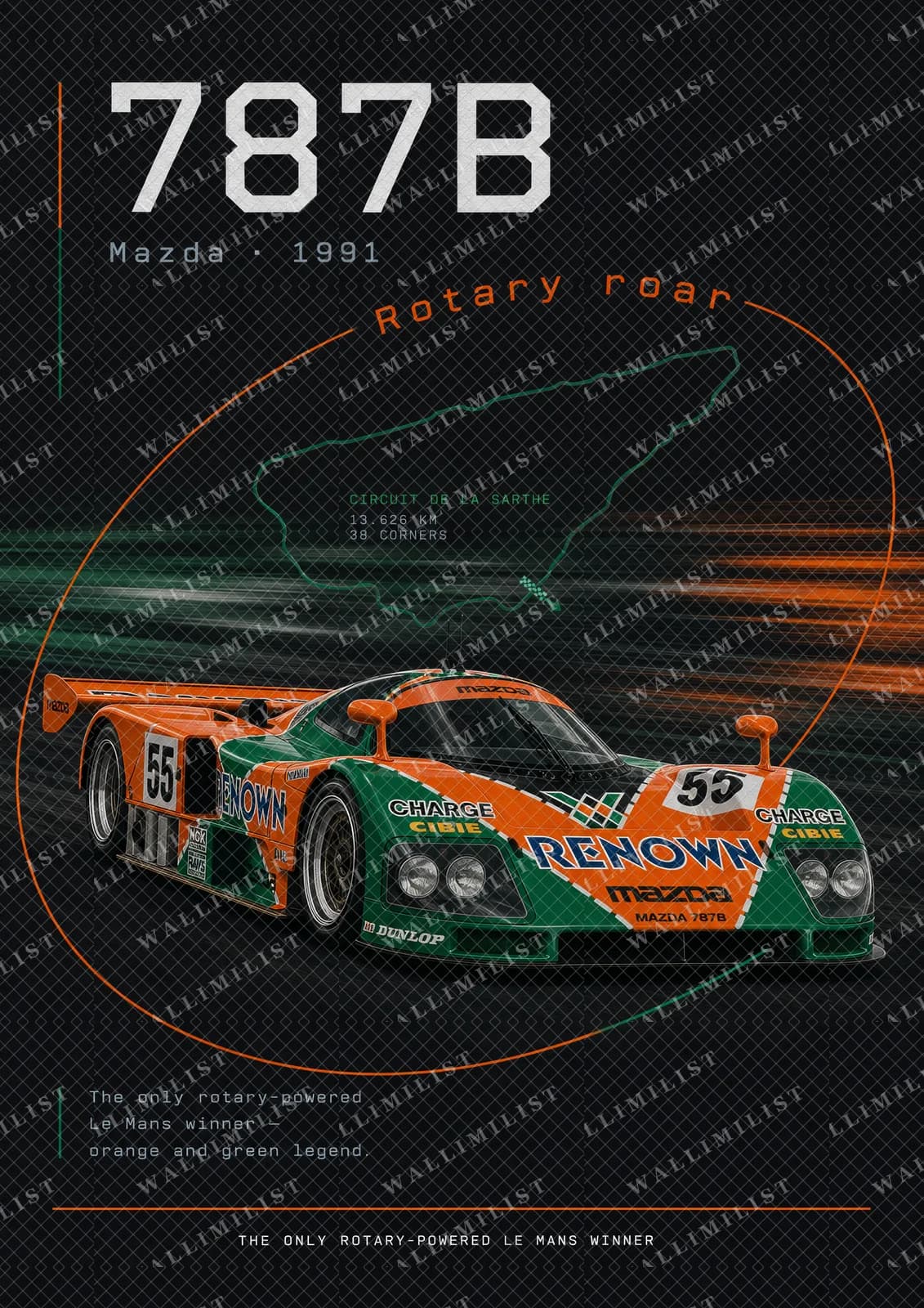 Actual watermarked print of 787B Renown