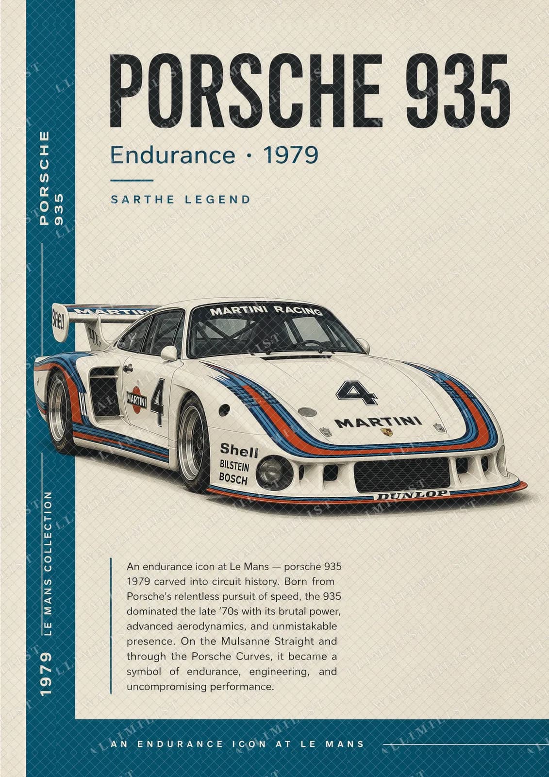 Actual watermarked print of Porsche 935