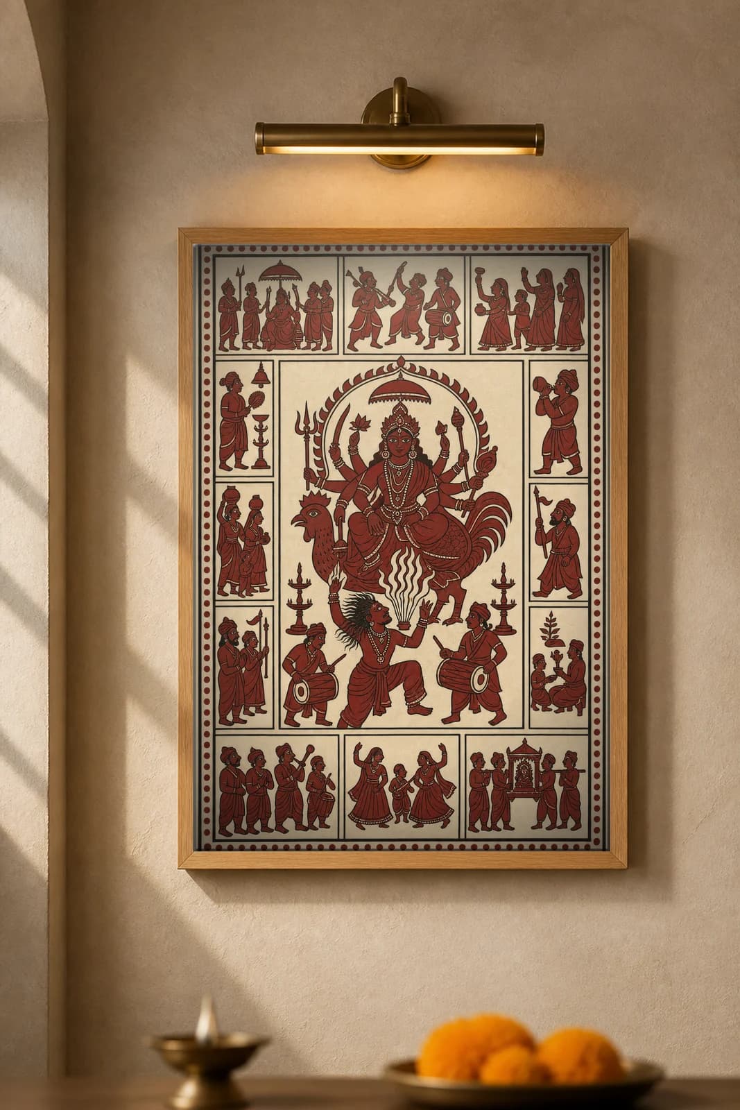 The Bhuvo in Trance — framed museum print, Mata Ni Pachedi