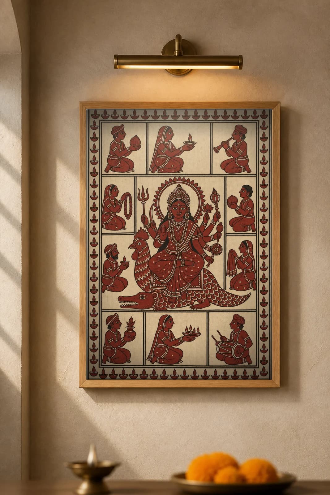 Devotee Offerings — framed museum print, Mata Ni Pachedi