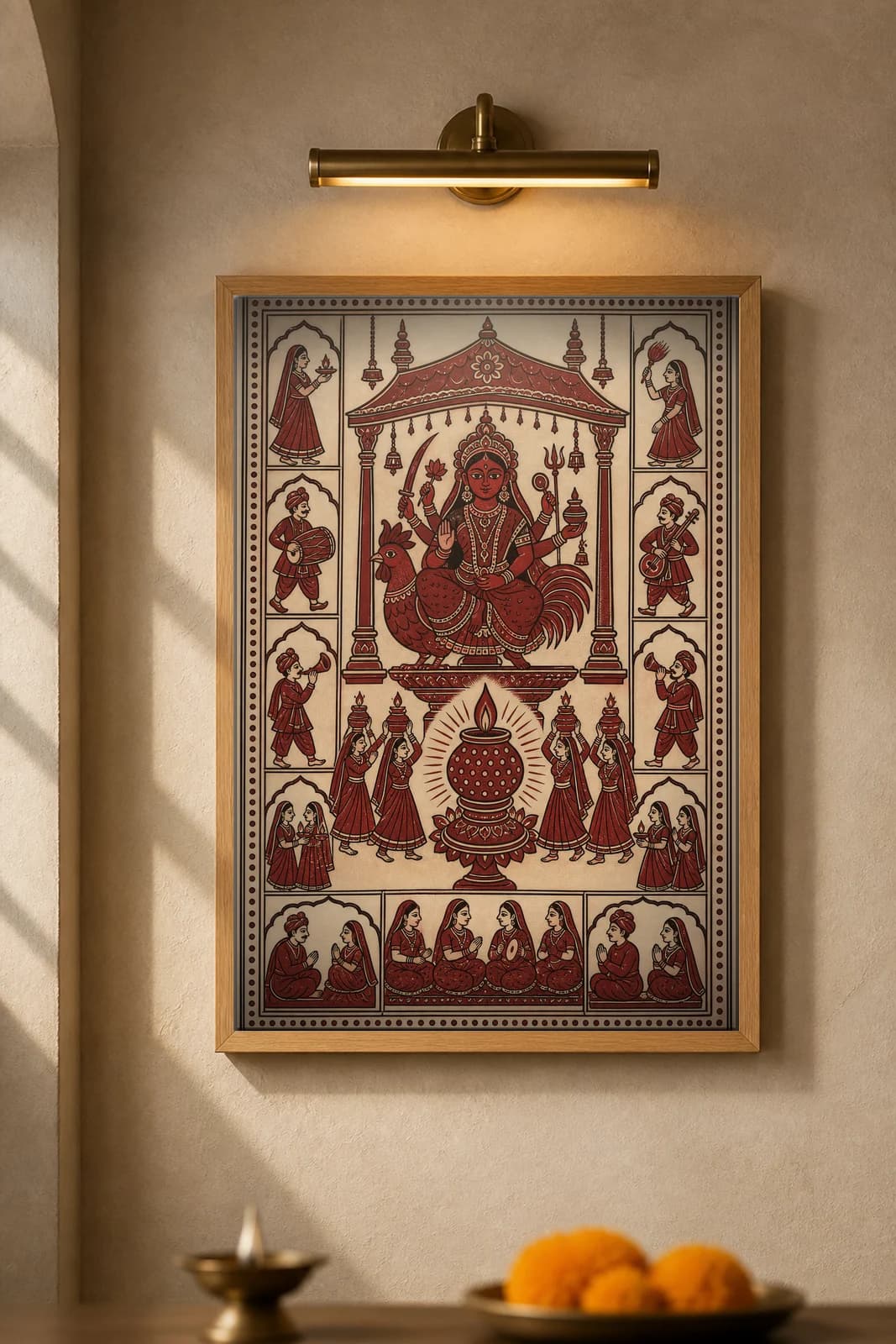 The Garbo Lamp — framed museum print, Mata Ni Pachedi