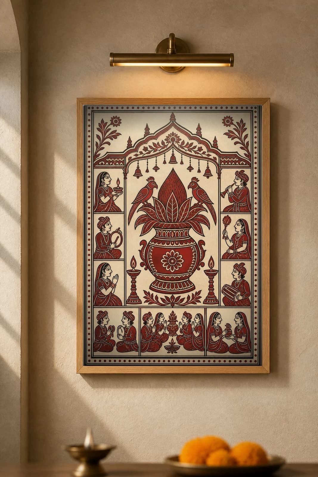 The Purna Kalash — framed museum print, Mata Ni Pachedi