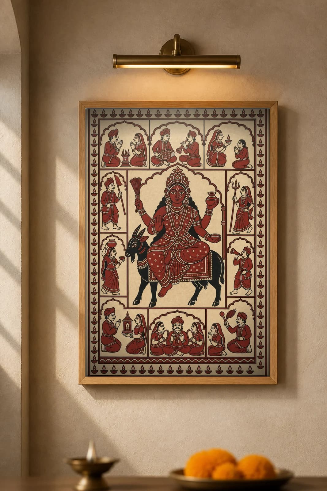 Meldi Mata — framed museum print, Mata Ni Pachedi