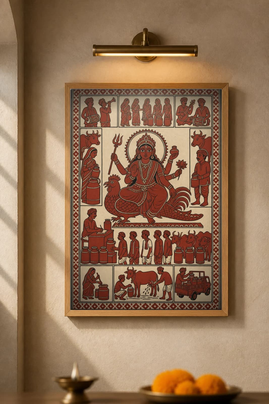 The Milk Cooperative — framed museum print, Mata Ni Pachedi