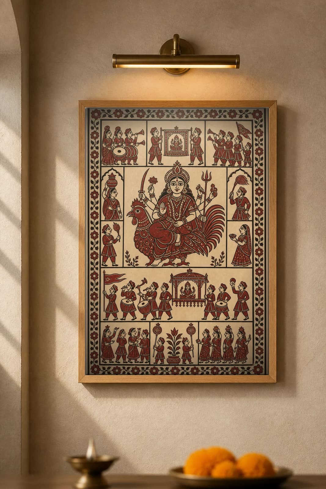 Nagada Procession — framed museum print, Mata Ni Pachedi
