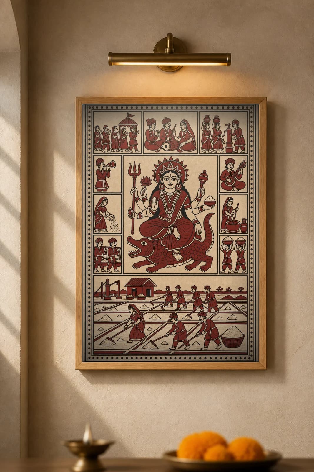 The Salt Pans — framed museum print, Mata Ni Pachedi
