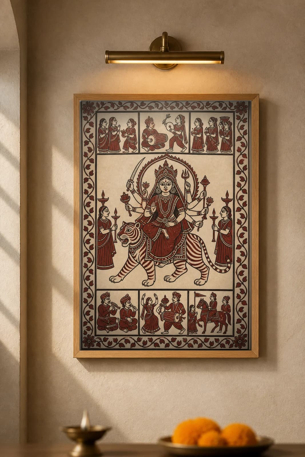 Vihat Mata — framed museum print, Mata Ni Pachedi