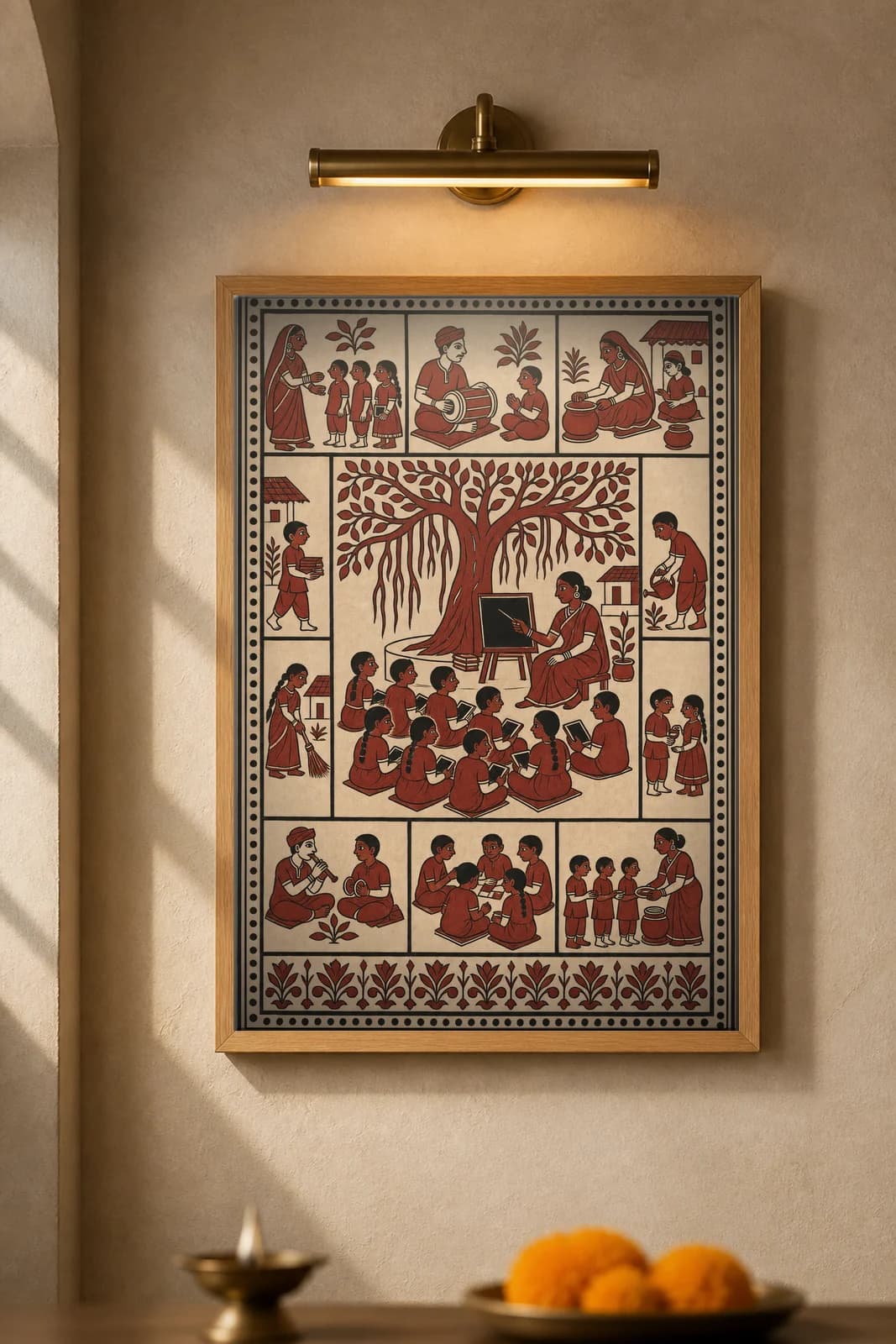 The Village School — framed museum print, Mata Ni Pachedi