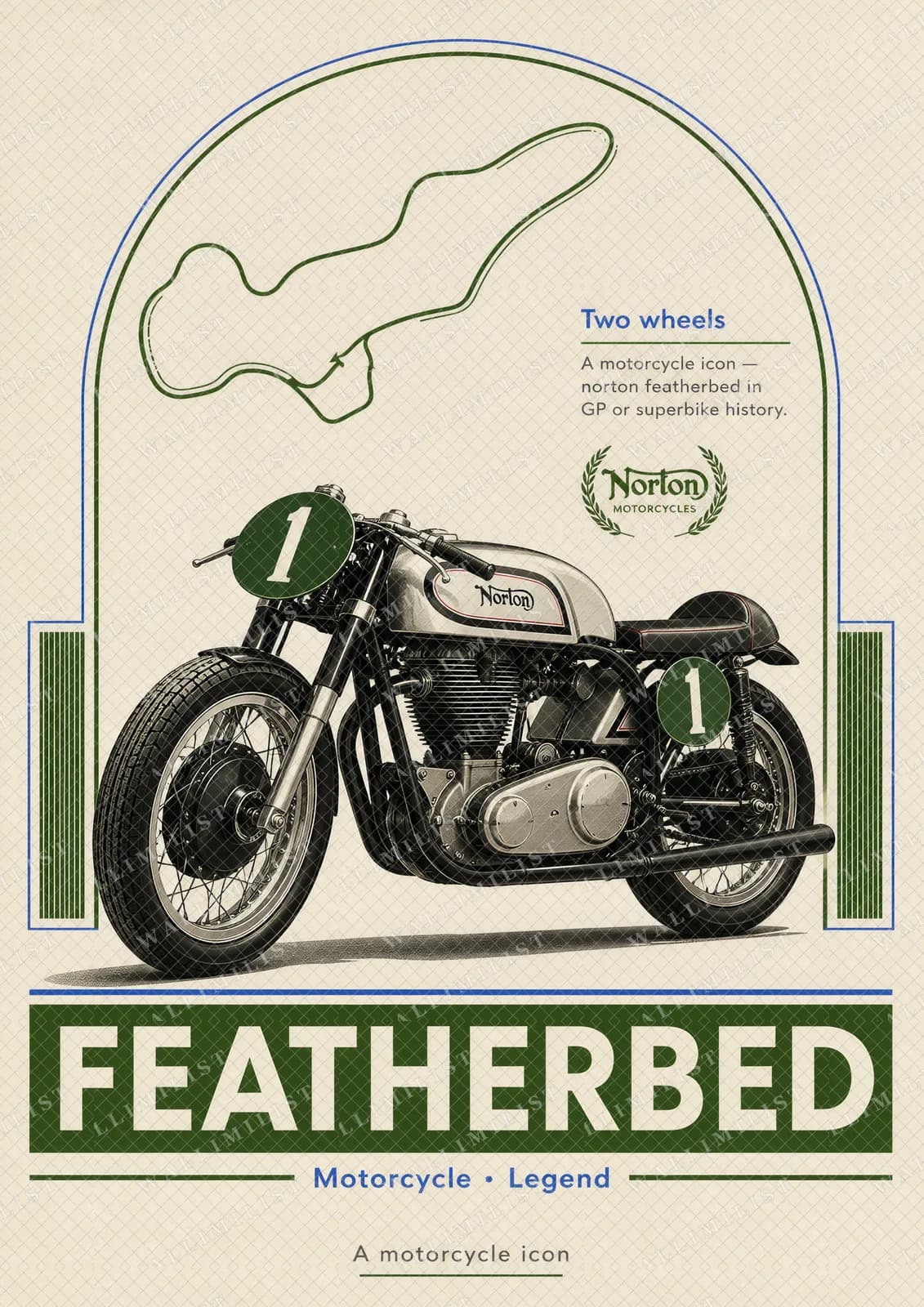 Actual watermarked print of FEATHERBED