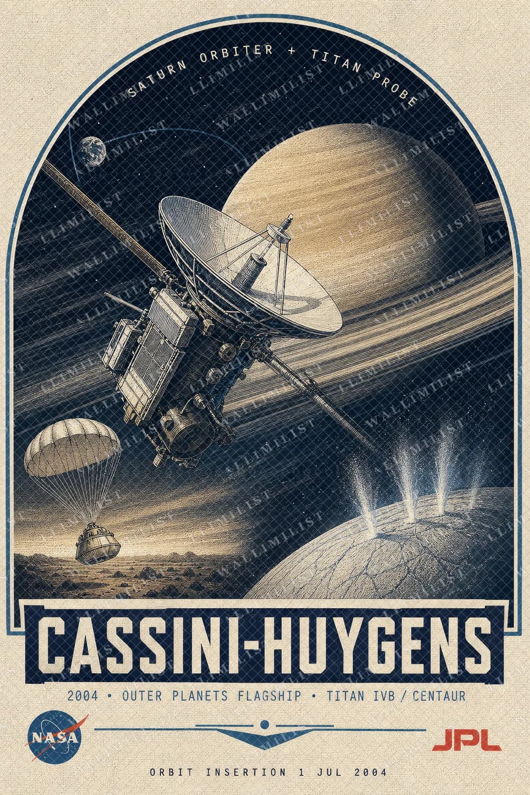 Actual watermarked print of Cassini-Huygens