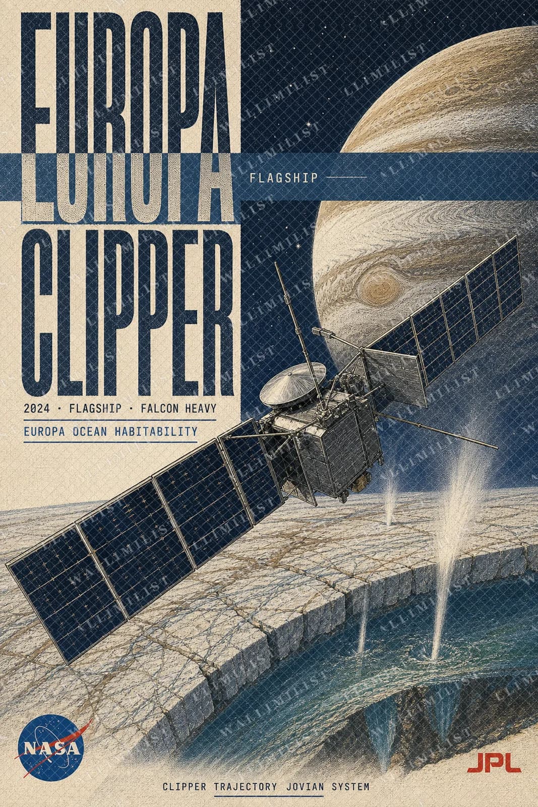 Actual watermarked print of Europa Clipper — NASA Heritage Collector