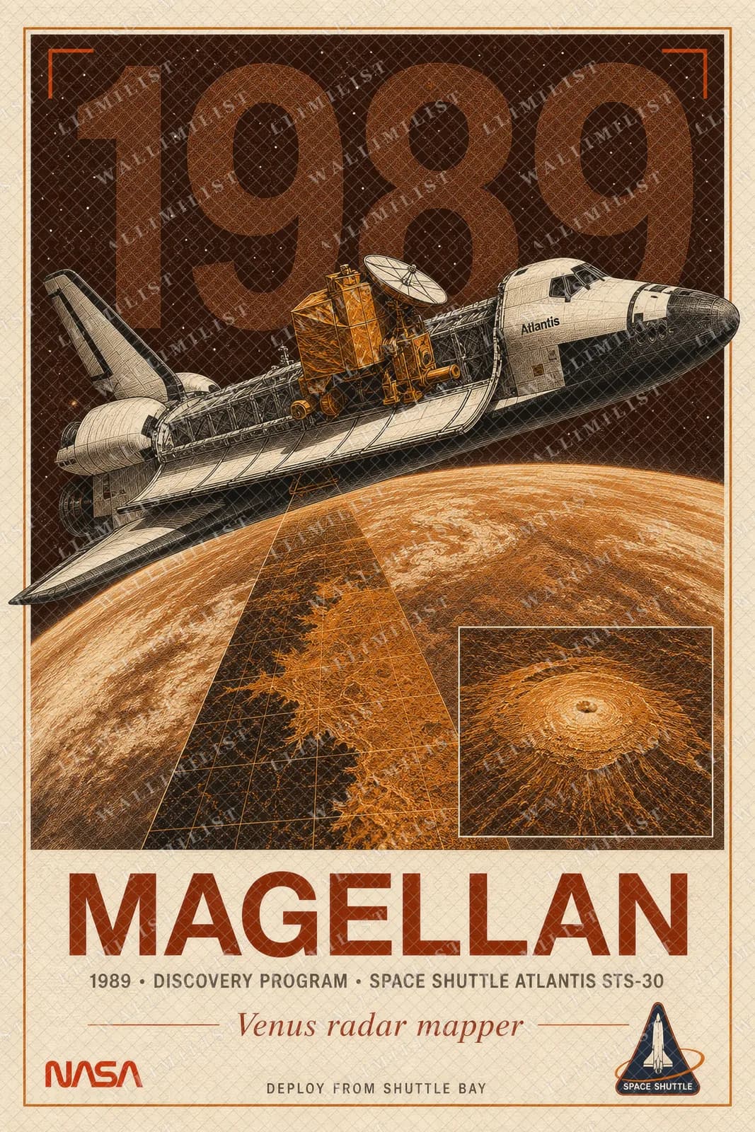 Actual watermarked print of Magellan — NASA Heritage Collector