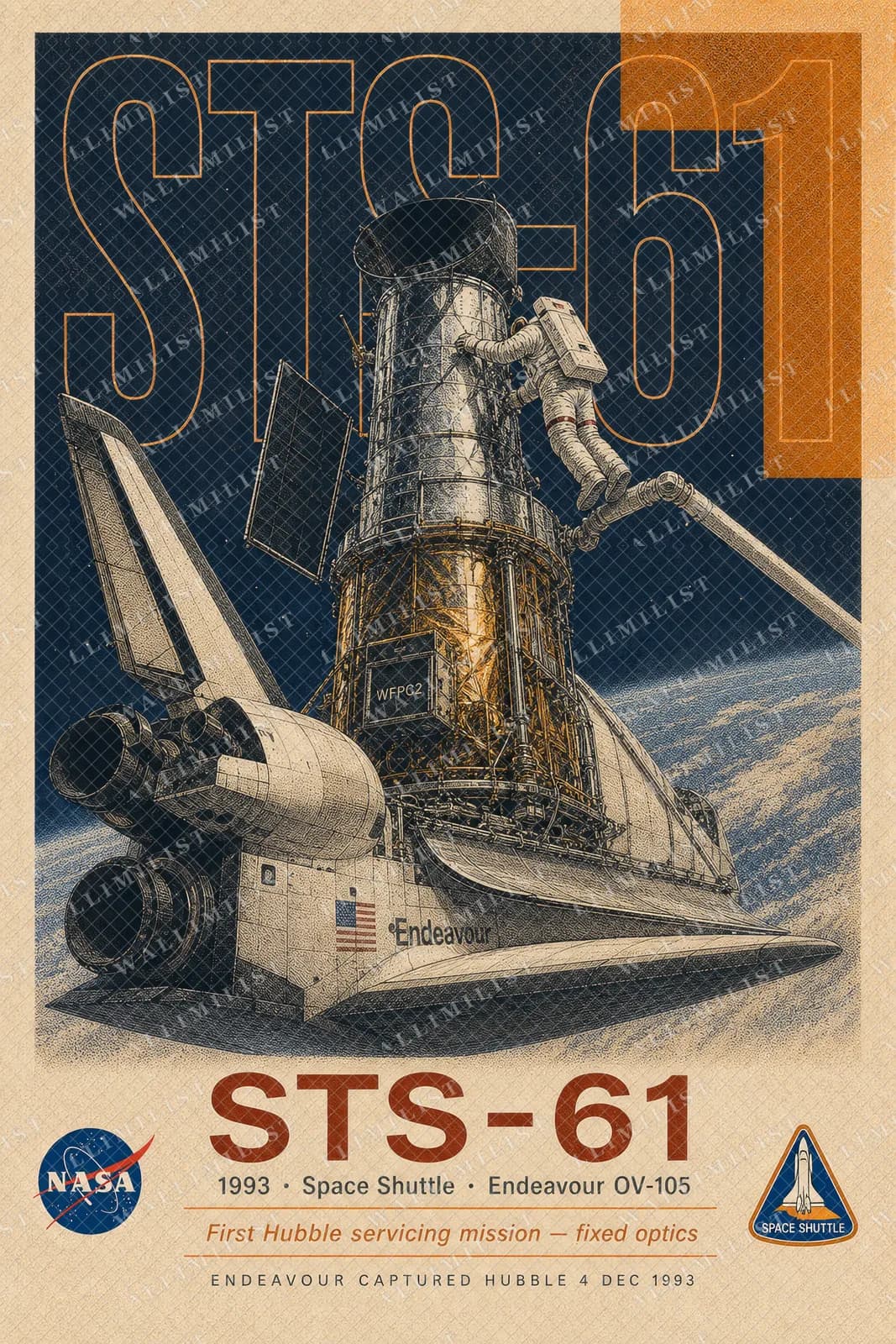 Actual watermarked print of STS-61
