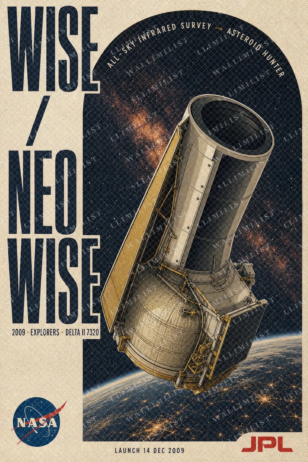 Actual watermarked print of WISE / NEOWISE