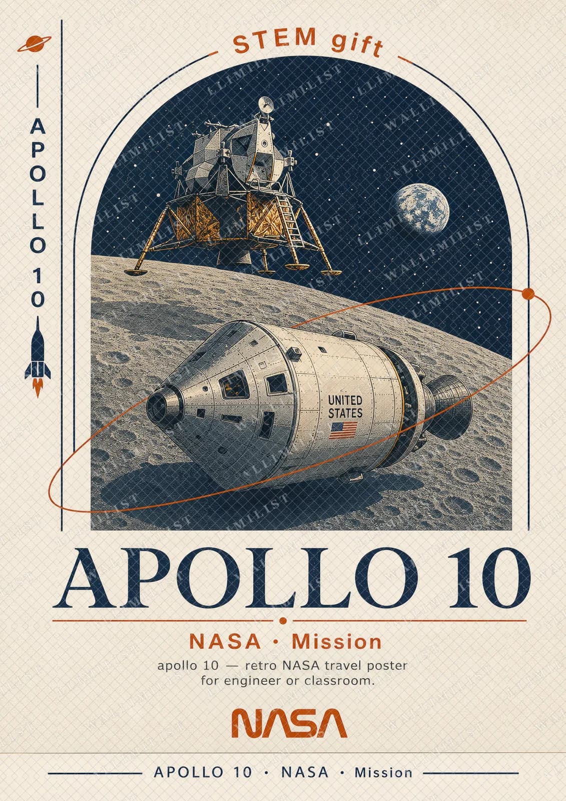 Actual watermarked print of APOLLO 10 — NASA Missions