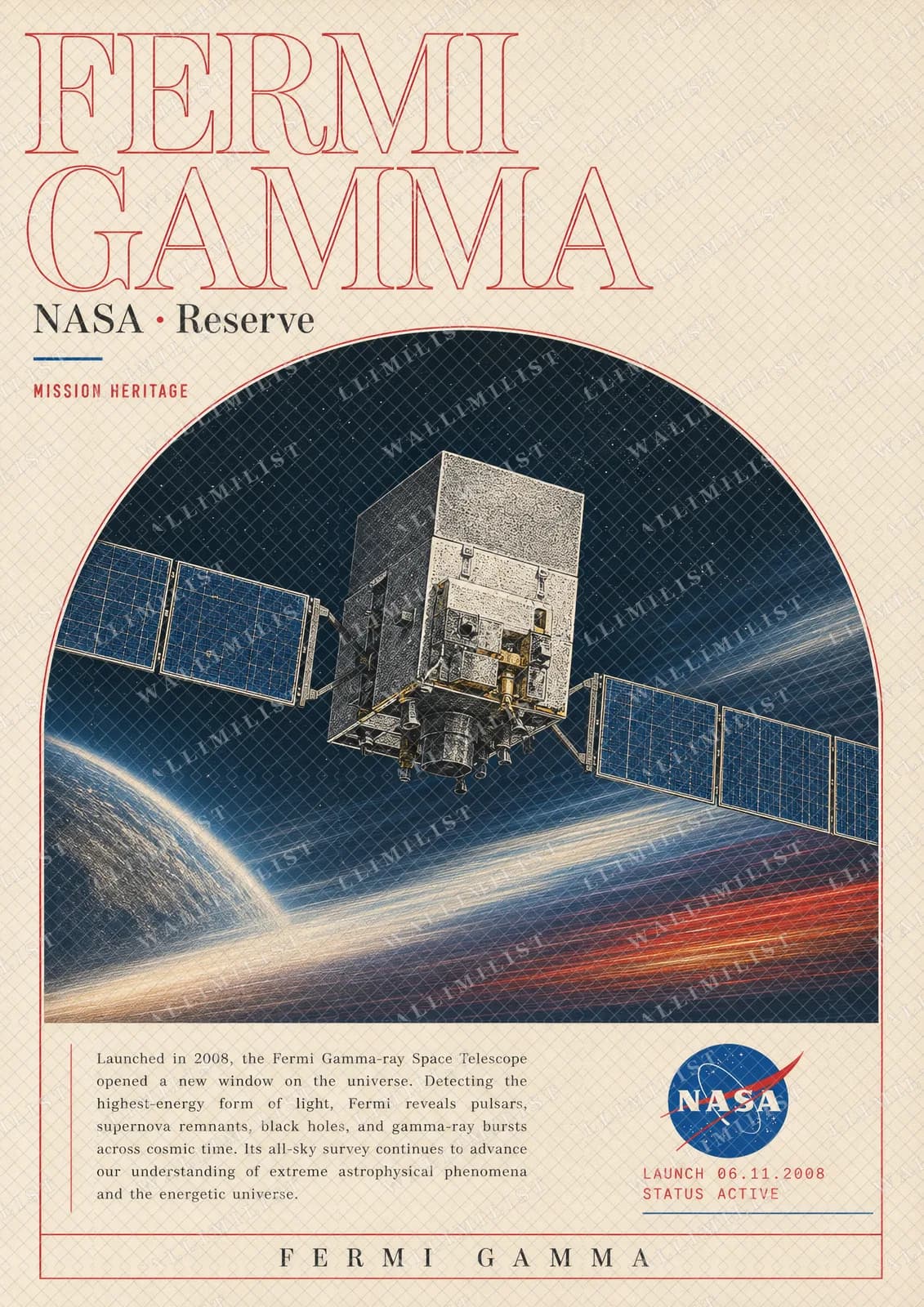 Actual watermarked print of FERMI GAMMA — NASA Missions