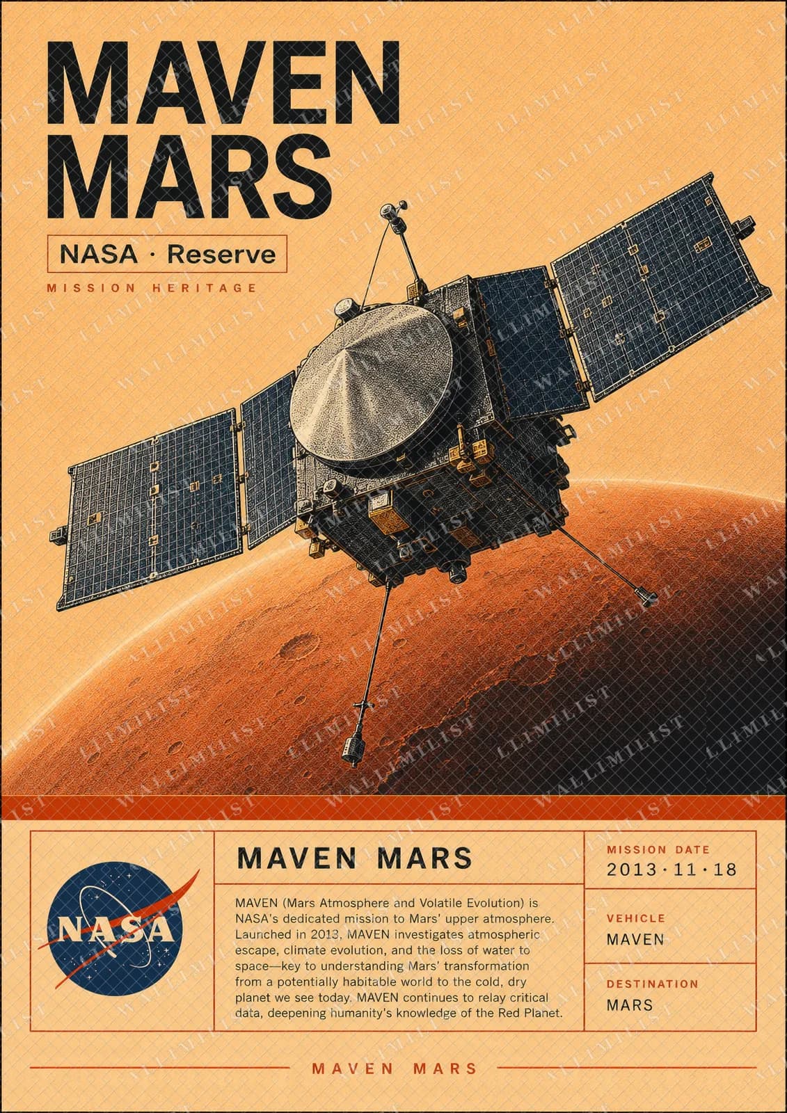Actual watermarked print of MAVEN MARS — NASA Missions