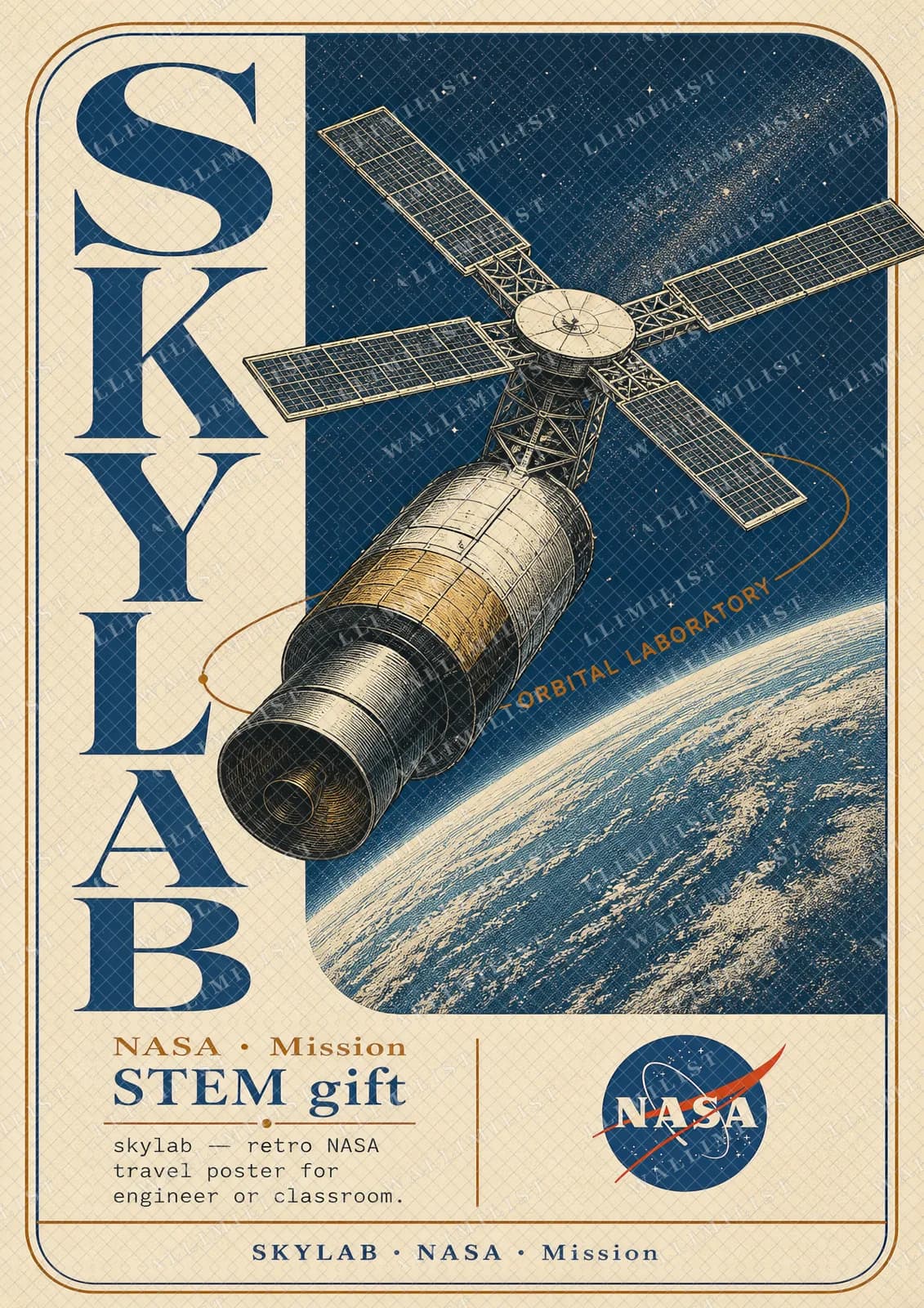 Actual watermarked print of SKYLAB — NASA Missions