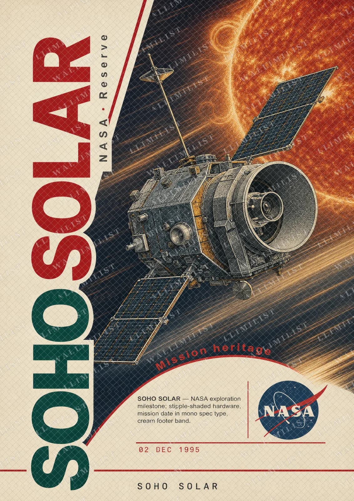 Actual watermarked print of SOHO SOLAR — NASA Missions